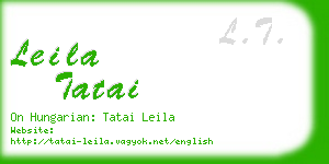 leila tatai business card